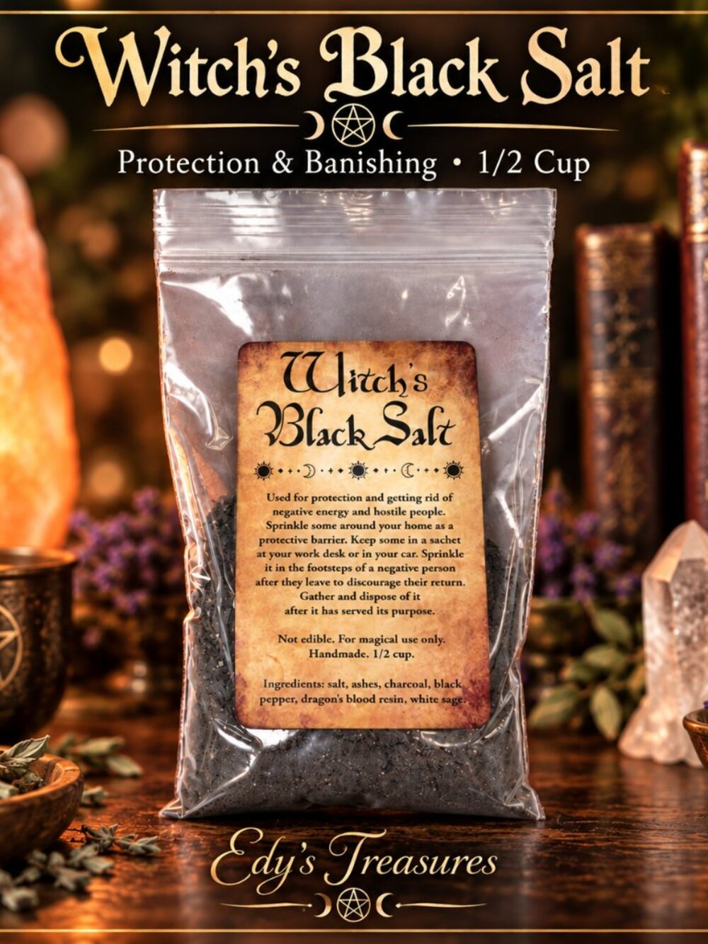 Witch’s Black Salt 1/2 Cup